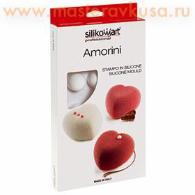 Форма силиконовая Silikomart AMORINI 100 MINI сердце мини, (Италия)
