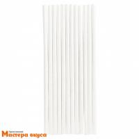 Трубочки бумажные, 20 см (упак 10 шт)  Белые 