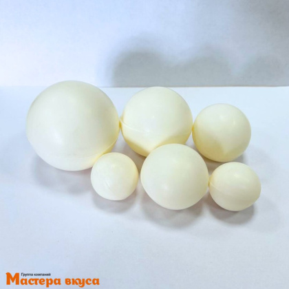 Фигурки из шок. глазури "Набор 6 шаров", БЕЛЫЙ, d~5.5/ 4.5/ 3.5/ 2.5 см 