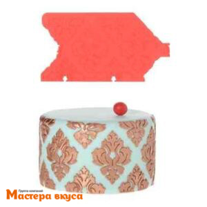 Коврик текстурный силиконовый Modecor для мастики и айсинга "Дамаск" Damascato, 21*11 см, (Италия)