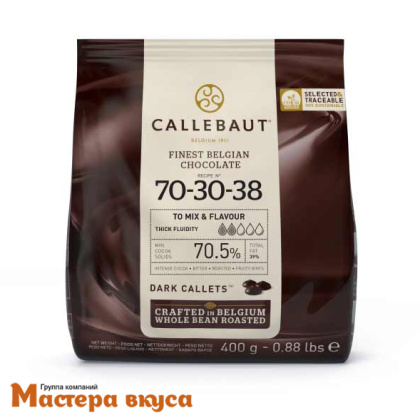 Шоколад Callebaut горький (70,5%) 70-30-38-E0-D94, 400 гр 