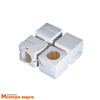 Коробка для  1 капкейка и кулича с окном, 100*100*100 мм (белая), Акция 1+1=3