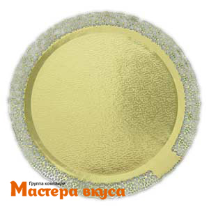 Подложка-поднос ЛЕОНАРДО (картон) золото, D-12 см