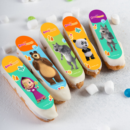 Фотопечать Маша и Медведь, для эклеров, № 160