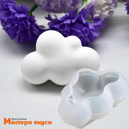 Молд силиконовый  3D ОБЛАКО, изд 6*6*h2,5 см (шоколад~10гр)