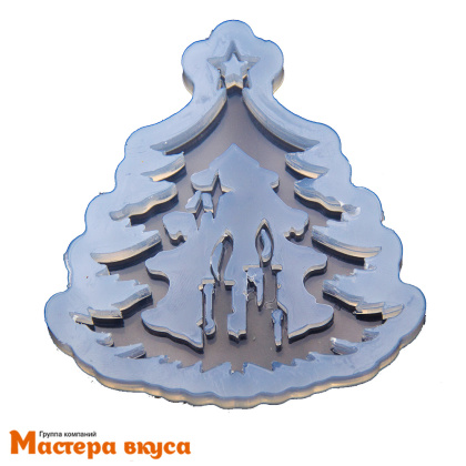 Молд силиконовый ЕЛОЧКА СО СВЕЧАМИ, ~9*8,5 см