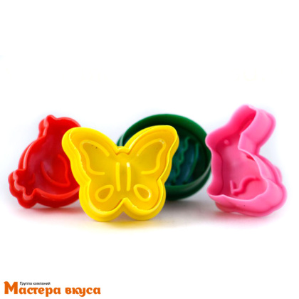 Вырубка-плунжер с выталкивателем  ПАСХА, ~4*4,5 см (набор 4 шт)