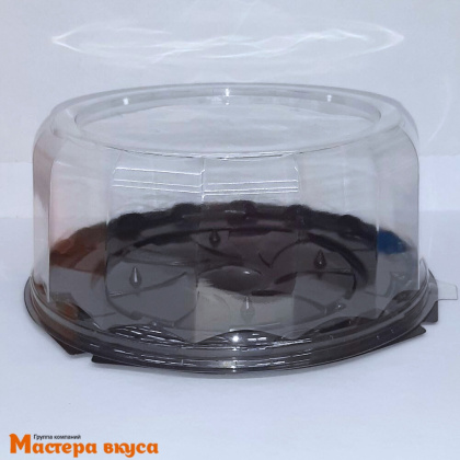 Контейнер круглый,  D220  h89 мм (комплект дно КОРИЧН/крышка), УК-294ВГ