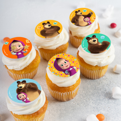 Фотопечать Маша и Медведь, для капкейков, № 139