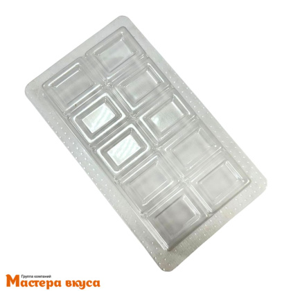 Форма для шоколада пластиковая, плитка ДУБАЙСКИЙ ШОКОЛАД двойной квадрат, 185*105 мм 