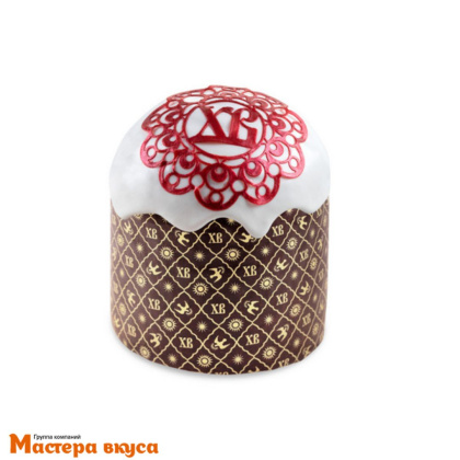 Форма бумажная для кулича ( 75г) d60*h45 мм Золотой логотип ХВ