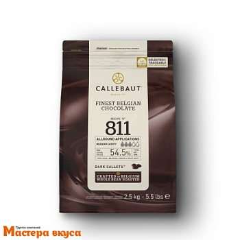 Шоколад Callebaut темный (54,5%) 811-RT-U71, 2,5 кг