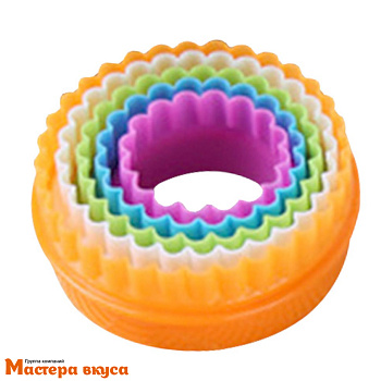 Набор вырубок пластик КРУГ, (набор 5 шт), max d~8,5 см