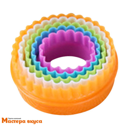 Набор вырубок пластик КРУГ, (набор 5 шт), max d~8,5 см