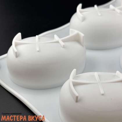Форма силиконовая, для корпусных и муссовых десертов МАНГО-МИНИ, 6 ячеек D~8*5см h~3,8м