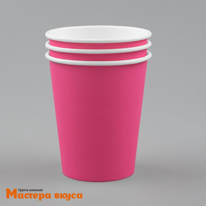 Стакан бумажный РОЗОВЫЙ, 250 мл