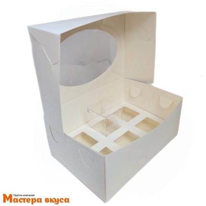 Коробка для  6 креманок, 235*160*100 мм (белая) РОНДО