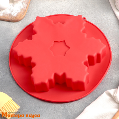 Форма силиконовая СНЕЖИНКА, 22,5*3,5 см 