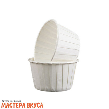 Форма бумажная Маффин 50*40мм, БЕЛАЯ с бортиком (упак 100 шт)