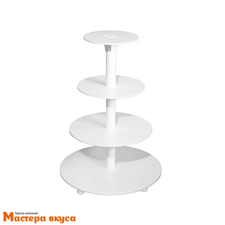 Аренда Подставка под торт 4-х ярусная (пирамида) пластик (цена установ. за весь период до 4 дней)