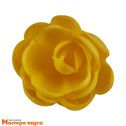 Вафельные РОЗЫ малые сложные, d~4 см (упак 80 шт жёлтые) 