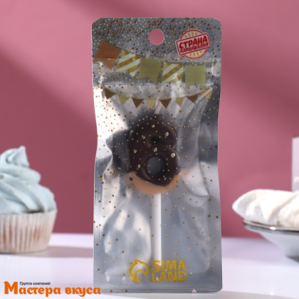 Свеча-цифра "Мини Шоколадная глазурь" - 6  (h-3,8см)