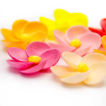 Вафельные цветы ФЛОКСЫ, d~3,2 см, (упак 10 шт микс)