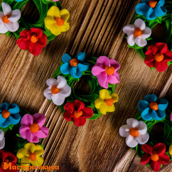 Сахарная фигурка БУКЕТ пасхальный, цвет микс d~4,5см 