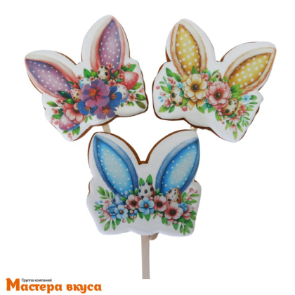 Топпер имбирный пряник "Ушки", ~7,5*9 см, 55 гр ++ 