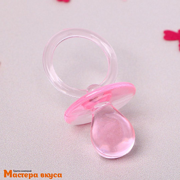 Набор для украшения торта "Пустышка ", розовый, пластик (3 шт)