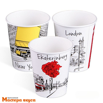 Стакан бумажный "Города", 250 мл