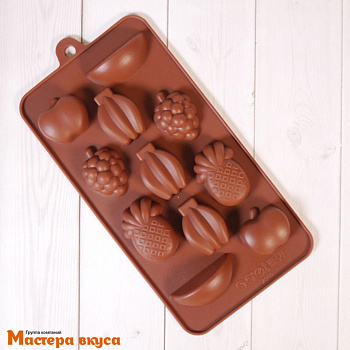 Форма для шоколада силиконовая  МУЛЬТИФРУКТ, (11 ячеек) 20*10 см