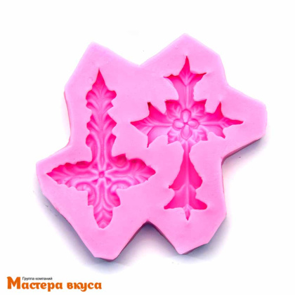 Молд силиконовый КРЕСТИКИ 2в1, 7*7*0,9 см