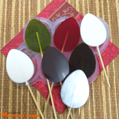 Форма для леденцов силиконовая ЯЙЦО, (6 ячеек) 6,5*4,8 см 