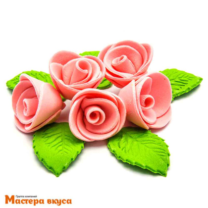 Сахарные цветы РОЗА РОЗОВАЯ, d~4,5см