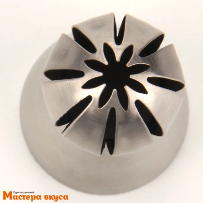 Насадка стальная СФЕРА №102 (Китайская роза), узкая прорезь, с центральным отверстием