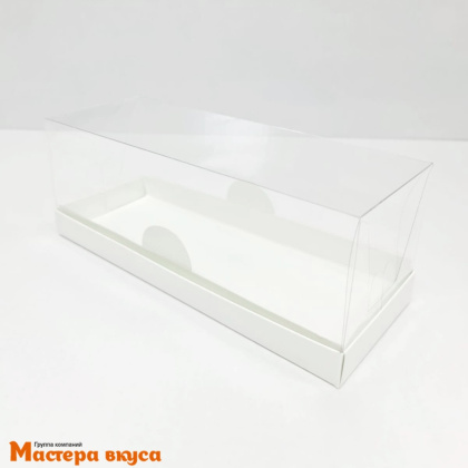 Упаковка для рулета с прозр. крышкой 270*100*100 мм (белая) ЭК (3-Д)