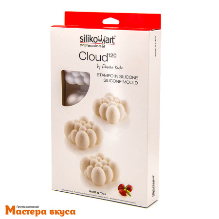 Форма силиконовая Silikomart CLOUD120 MINI Облако белая, (Италия)