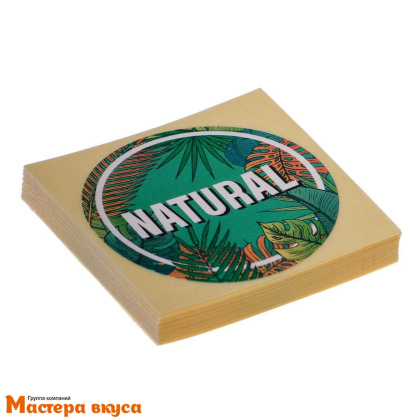 Набор наклеек "NATURAL", d~4см, (блок 50 шт)