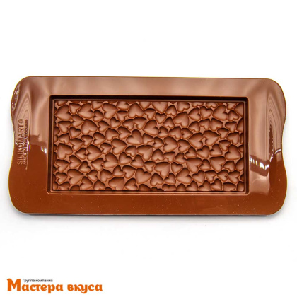 Форма для шоколада силиконовая Silikomart (изи-шок) LOVE CHOCO BAR (плитка), Силикомарт (Италия)