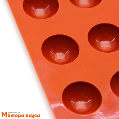 Форма силиконовая ПОЛУСФЕРА (шар),  d 25 мм, (35 ячеек) 30*17,5 см