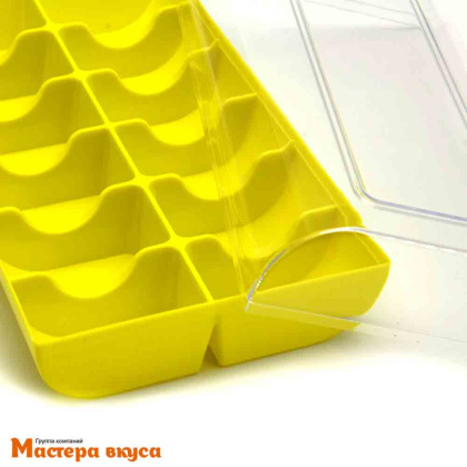 Упаковка для макаронс 12 шт, пластикокая МАКАДО (салатовый)