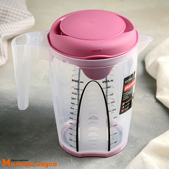 Емкость для миксера с крышкой 1500 мл, с мерной шкалой "StockHolm"