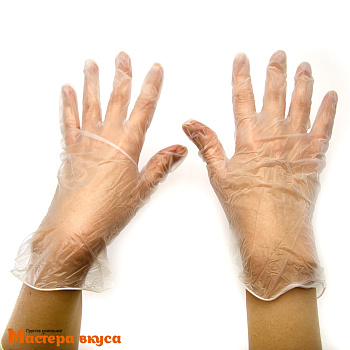 Перчатки виниловые неопудренные, одноразовые (L) 1 пара 