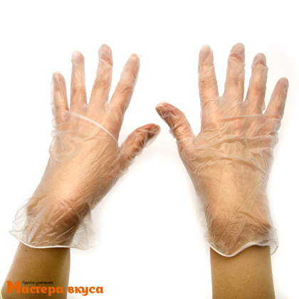 Перчатки виниловые неопудренные,одноразовые (L) (упак 100шт)