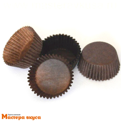 Капсула бумажная "Тарталетки" круглая 4 PICA (коричневая), 35*21мм, (упак 2000 шт)