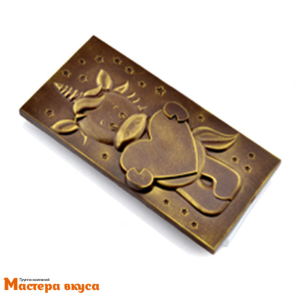 Форма для шоколада пластиковая, плитка МЕЧТАЯ О ЛЮБВИ (Единорог) 170*85*14 мм 