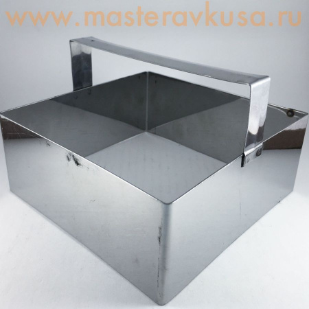 Форма-резак Квадрат  150*150  h60 мм, с ручкой (нерж.сталь)