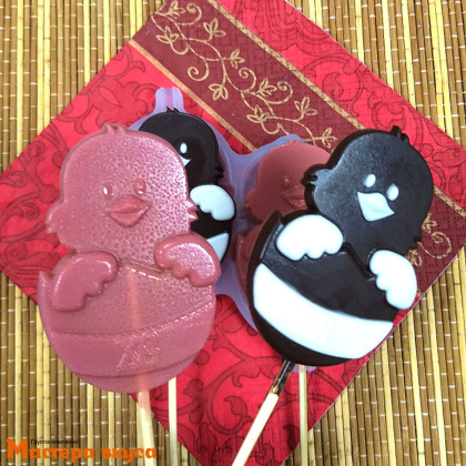 Форма для леденцов силиконовая ЦЫПЛЕНОК ХВ, (2 ячейки) 7,5*5 см 