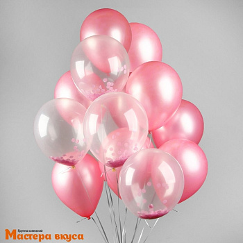 Шары воздушные, латексные "Мечта романтика", розовые, (набор 18 шт)